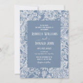 ダスティブルーチノワスリー結婚フローラ 招待状 (正面)