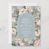 ダスティブルーチノワセリーガーデンフラワーブライダルシャワー 招待状 (正面)