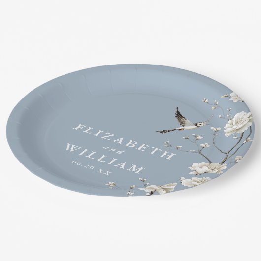 ダスティブルーチノワセリーフローラ庭園の結婚式 ペーパープレート