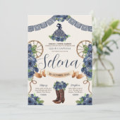 ダスティブルーチャロキンセアニェラウェスタン素朴バラ 招待状 (スタンド正面)