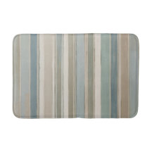 ダスティブルーティール（緑がかった色）セージベージュストライプ