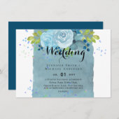 ダスティブルーティール（緑がかった色）結婚のトレンド予算 (正面/裏面)