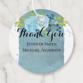 ダスティブルーティール（緑がかった色）結婚のトレンド予算 フェイバータグ (正面)