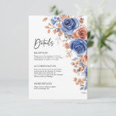 ダスティブルーテラコッタエレガントウェディング詳細 エンクロージャーカード (スタンド正面)