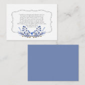 ダスティブルーディスプレイブライダルシャワー挿入カード エンクロージャーカード (正面/裏面)