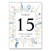 ダスティブルーディンティワイルドフローラボホイエロ結婚ーズ テーブルナンバー (正面)