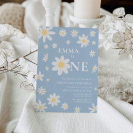 ダスティブルーデイジー第1回誕生日の招待状1 招待状