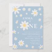 ダスティブルーデイジー第1回誕生日の招待状1 招待状 (正面)
