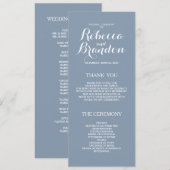 ダスティブルーデザイナースクリプトカスタムウェディングプログラム プログラム (正面/裏面)