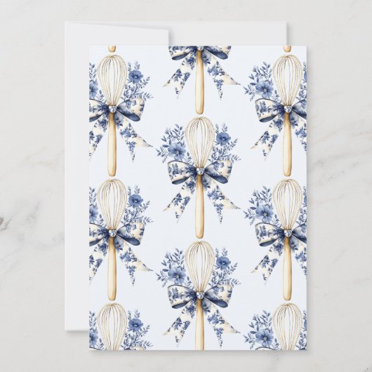 ダスティブルートイレウィスク遠くにブライダルシャワー 招待状 (裏面)