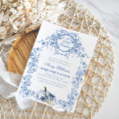 ダスティブルートイレフローラカボチャ男の子ベイビーシャワー 招待状