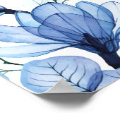 ダスティブルートランスペアレントフローラバプテスムウェルカムサイン ポスター (角)