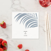 ダスティブルートロピカルパ離れームトレンディー結婚ズ スタンダードカクテルナプキン (インサイチュ)