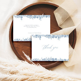 ダスティブルートワールフランスのバラクラシックシック結婚ズ サンキューカード