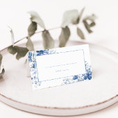 ダスティブルートワールフローラ結婚折り畳み座席表 プレイスカード