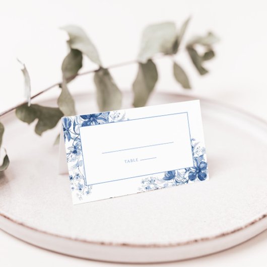 ダスティブルートワールフローラ結婚折り畳み座席表 プレイスカード