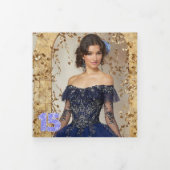 ダスティブルードラゴンフライプリンセストリフォールドキンセアニラ 三つ折りクリスマスカード (カバー)