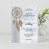 ダスティブルードリームキャッチャー結婚式招待状 招待状 (スタンド正面)