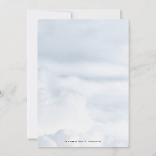 ダスティブルードリームキャッチャー結婚式招待状 招待状 (裏面)