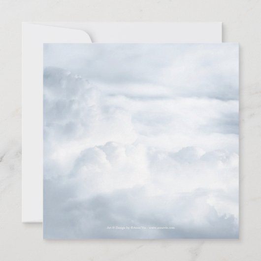 ダスティブルードリームキャッチャー結婚式招待状 招待状 (裏面)