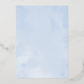 ダスティブルードレスキンセアニェラ 箔招待状 (裏面)