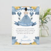 ダスティブルードレスブルネットプリンセスキンセアニェラ サンキューカード (スタンド正面)