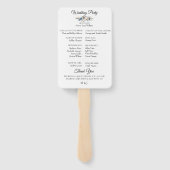 ダスティブルーニュートラルフローラ結婚式 プログラムファン ハンドファン (裏面)