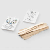 ダスティブルーニュートラルフローラ結婚式 プログラムファン ハンドファン (組立なし)