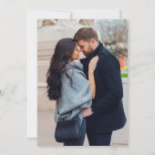 ダスティブルーネイビーアイボリーフローラボホ結婚のQRコード 招待状 (裏面)