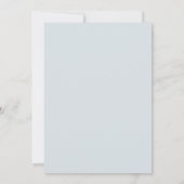 ダスティブルーネイビーシャンパンアイボリー結婚フローラのSav セーブザデート (裏面)