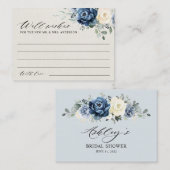 ダスティブルーネイビーシャンパーニュアイボリーウィングウェルエンクロ エンクロージャーカード (正面/裏面)