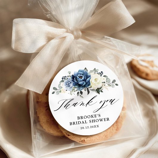 ダスティブルーネイビーシャンパーニュアイボリーサンキュークラシック ラウンドシール