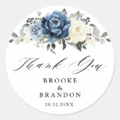 ダスティブルーネイビーシャンパーニュアイボリーサンキュー ラウンドシール (正面)