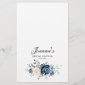 ダスティブルーネイビーシャンパーニュアイボリーブライダルシャワーゲーム (裏面)