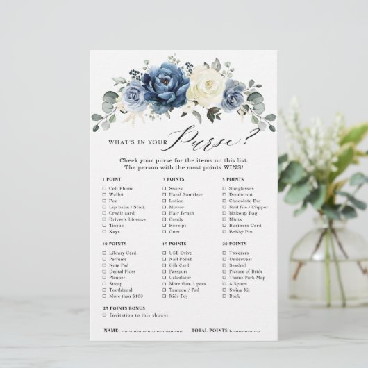 ダスティブルーネイビーシャンパーニュアイボリーブライダルシャワーゲーム (スタンド正面)