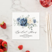 ダスティブルーネイビーシャンパーニュアイボリーブライダルシャワー スタンダードカクテルナプキン (インサイチュ)