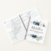 ダスティブルーネイビーシャンパーニュアイボリーブライダルシャワー ノートブック (内部)