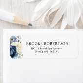 ダスティブルーネイビーシャンパーニュアイボリー差出人住所 ラベル (インサイチュ)