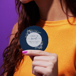 ダスティブルーネイビーシャンパーニュアイボリー結婚ズ フェイバータグ