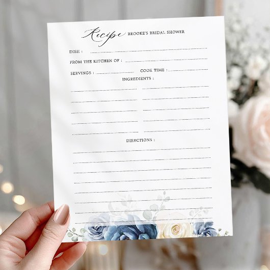 ダスティブルーネイビーシャンパーニュブライダルシャワーレシピ