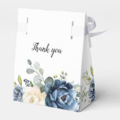 ダスティブルーネイビーシャンパ結婚ーニュ記念日 フェイバーボックス (裏面サイド)