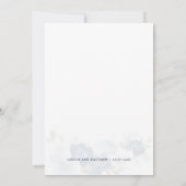 ダスティブルーネイビースクリプトフローラ結婚ズ 招待状 (裏面)