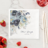 ダスティブルーネイビーピーニーきらめく金ゴールドフローラ (インサイチュ)