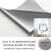 ダスティブルーネイビーフローラ任意のイベントウェルカムサイン ポスター