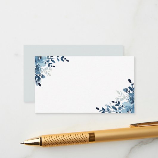 ダスティブルーネイビーフローラ エンクロージャーカード (正面/裏面インサイチュ)