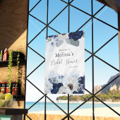 ダスティブルーネイビー開花フローラブライダルシャワー 横断幕