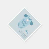 ダスティブルーハロー男の赤ちゃんスクリプト赤ちゃんシャワー スタンダードカクテルナプキン (角)