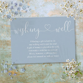 ダスティブルーハートスクリプト ウイシングウェル ウェディング エンクロージャーカード