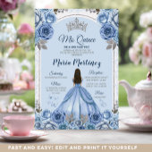 ダスティブルーバタフライプリンセスシルバーキンセアニラ 招待状