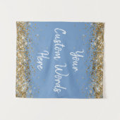 ダスティブルーバックドランドバースデーパーティー写真ブース タペストリー (正面(横))